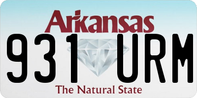 AR license plate 931URM