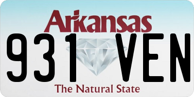 AR license plate 931VEN