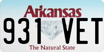 AR license plate 931VET