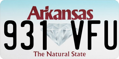 AR license plate 931VFU