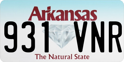 AR license plate 931VNR