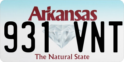 AR license plate 931VNT