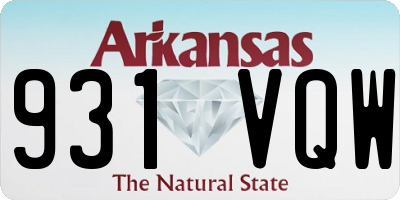 AR license plate 931VQW