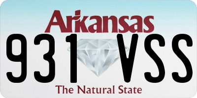 AR license plate 931VSS