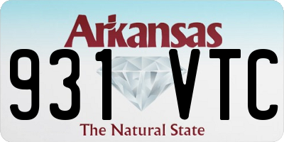 AR license plate 931VTC