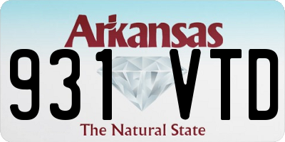 AR license plate 931VTD