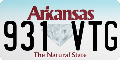 AR license plate 931VTG