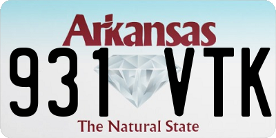 AR license plate 931VTK