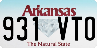 AR license plate 931VTO