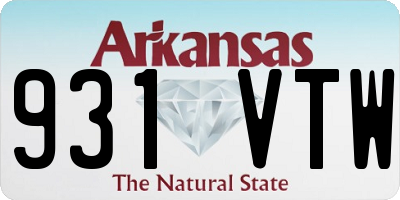 AR license plate 931VTW