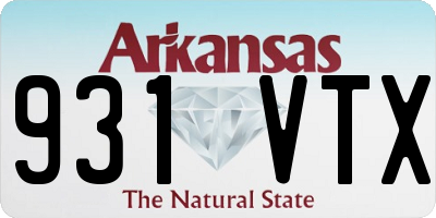 AR license plate 931VTX