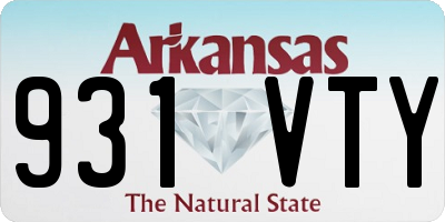 AR license plate 931VTY