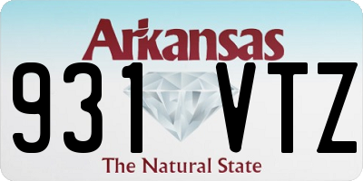 AR license plate 931VTZ