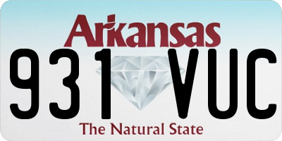 AR license plate 931VUC