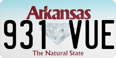 AR license plate 931VUE