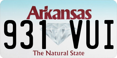 AR license plate 931VUI
