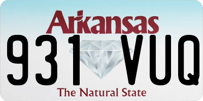 AR license plate 931VUQ