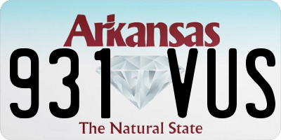 AR license plate 931VUS