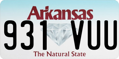 AR license plate 931VUU