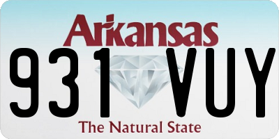 AR license plate 931VUY