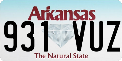AR license plate 931VUZ