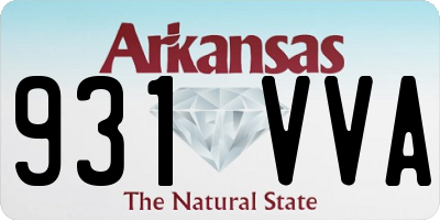 AR license plate 931VVA