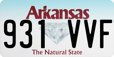 AR license plate 931VVF
