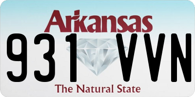 AR license plate 931VVN