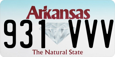 AR license plate 931VVV