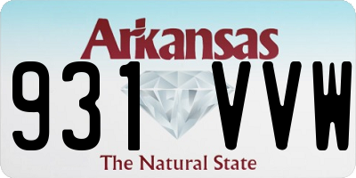 AR license plate 931VVW