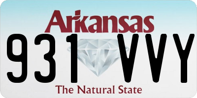 AR license plate 931VVY