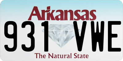 AR license plate 931VWE