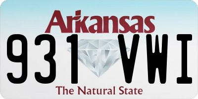 AR license plate 931VWI