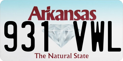 AR license plate 931VWL