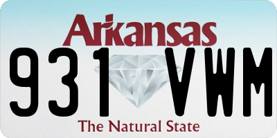 AR license plate 931VWM