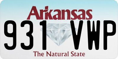 AR license plate 931VWP
