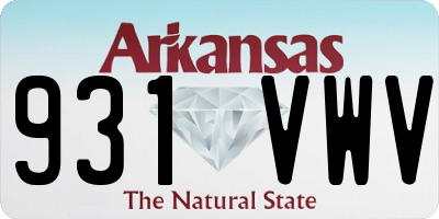 AR license plate 931VWV