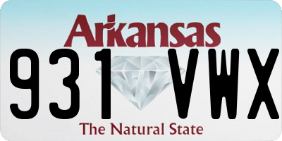 AR license plate 931VWX