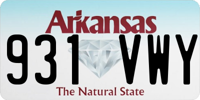 AR license plate 931VWY