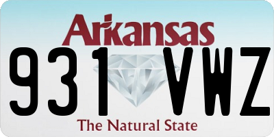 AR license plate 931VWZ