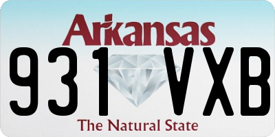 AR license plate 931VXB