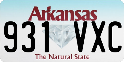 AR license plate 931VXC