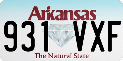 AR license plate 931VXF