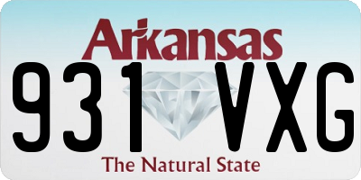 AR license plate 931VXG