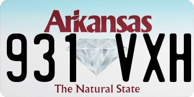 AR license plate 931VXH