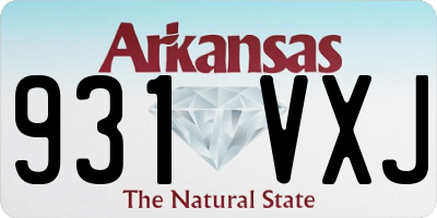 AR license plate 931VXJ
