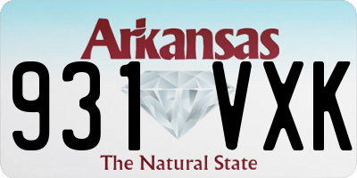AR license plate 931VXK