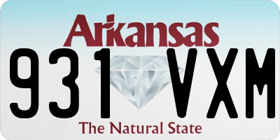AR license plate 931VXM