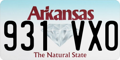 AR license plate 931VXO