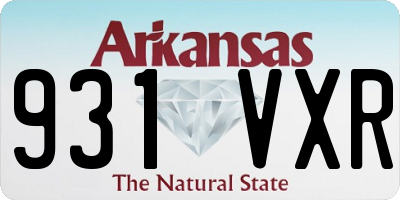AR license plate 931VXR